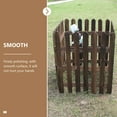 thumbnail image 4 of FENGGUIQU Brown Carbonized Wood Garden Fence Border Panel, Outdoor Decorative Wooden Picket Yard Edging for Landscaping, 4 of 6