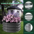 thumbnail image 4 of AKDSteel Galvanized Raised Garden Bed Outdoor, 3 Pack Of 2x2x1 Ft Metal Round Planter Boxes With Open Bottom Design For Easy Vegetable, Flower, Or Herb Gardening, 4 of 6