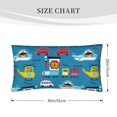 Disketp Transportations With Cute Animals Pillowcase, Queen Size Pillow