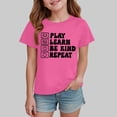 thumbnail image 4 of UAYOTSE Girls Striped Ruffle Short Sleeve T Shirts Kids Summer Crewneck Tops Casual Tees,Sizes 11-12 Years, 4 of 5