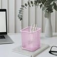 thumbnail image 5 of YIMWNYI Metal Mesh Pen Holder, Durable Steel Desk Organizer, Compact Pencil Storage Jar for Office, Home, and Workspace, Easy to Clean, Sturdy Design for Desk Supplies, 9x10cm, 5 of 5