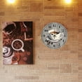 thumbnail image 6 of 12inch Coffee Wall Clock Coffee Cup Round Wooden Wall Clock Silent Non Ticking Clock Vintage Farmhouse Wall Clock for Office Home Living Room Bedroom Bathroom Kitchen Decor, 6 of 9
