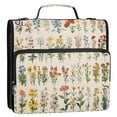 thumbnail image 5 of FORMRS Zipper Binder with Shoulder Strap 2-inch Ring 500 Sheet Capacity File Bag, Beige Wildflowers, 5 of 5