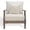 Light Grey/Beige, variant on Safavieh Couture Martinique Coastal Eucalyptus Wood Solid Print Armchair, Natural/Grey