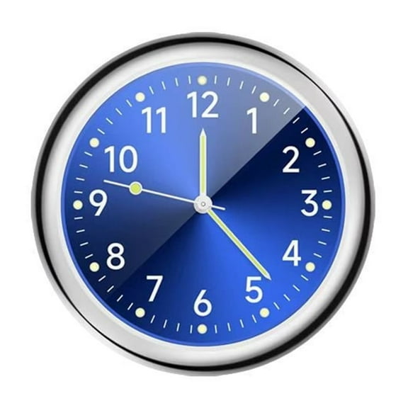 JilgTeok 1 Packs Mini Car Clock Stick On Dashboard Luminous Car Vent Analog Clocks Small Pocket Clock for Bike Boat Motorcycle Home Vehicle