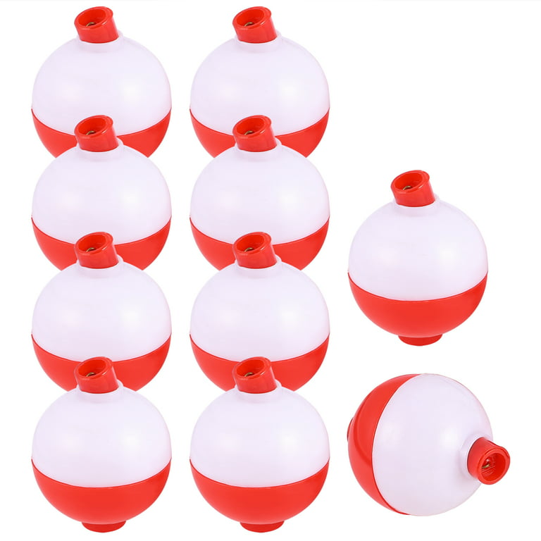 10PCS Ball Float Plastic Float Sea Fishing Float Ring Floating Ball Luya  Accessories Luya Bait for Fishing Lover (45MM Red White)