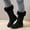 Black, variant on Women's Mid Calf Winter Snow Boots, Side Zipper Wedge Chunky Sole Warm Fleece Lined Cold Weather Boots for Ski Outdoor Travel Street Outfits Black 37