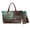 Blue-Leopard Hunting, variant on Dragon Rose Printed Top Handle Handbag Lightweight Tote Bag Pu Leather Handbag and Wallet Set for Women Ladies Waterproof Shoulder Bag Clutch, Green