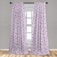 thumbnail image 5 of Ambesonne Lilac Curtains, Flowery Spring Twigs, Pair of 28"x95", Multicolor, 5 of 5