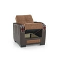 thumbnail image 2 of Ottomanson Convertible Accent Chair Chenille Modern Sleeper Armchair with Storage, Brown, 2 of 5