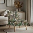 thumbnail image 3 of HELLHERO Woodland Camouflage Pattern Decorations Armless Accent Chair Cover Protector with Elastic Bottom, Dustproof Armless Chair Protector Cover, 3 of 8