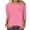 Z51 Pink, variant on Clearance Staron 3/4 Sleeve Tops for Women Casual Round Neck T-Shirt Cute Solid Color Tunic Tops Summer Trendy Business Blouse Pullover Gifts for Mom Pink XL