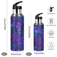 thumbnail image 2 of Yayeee 20oz Insulated Water Bottle Double Wall Stainless Steel with Flip Straw Lid, Night Mushrooms Pattern, 2 of 7