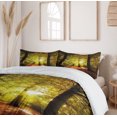 thumbnail image 6 of Ambesonne Fall Duvet Cover Set, Blurry Forest Dreamy View, 2-Calking, Pale Green Red Brown, 6 of 7