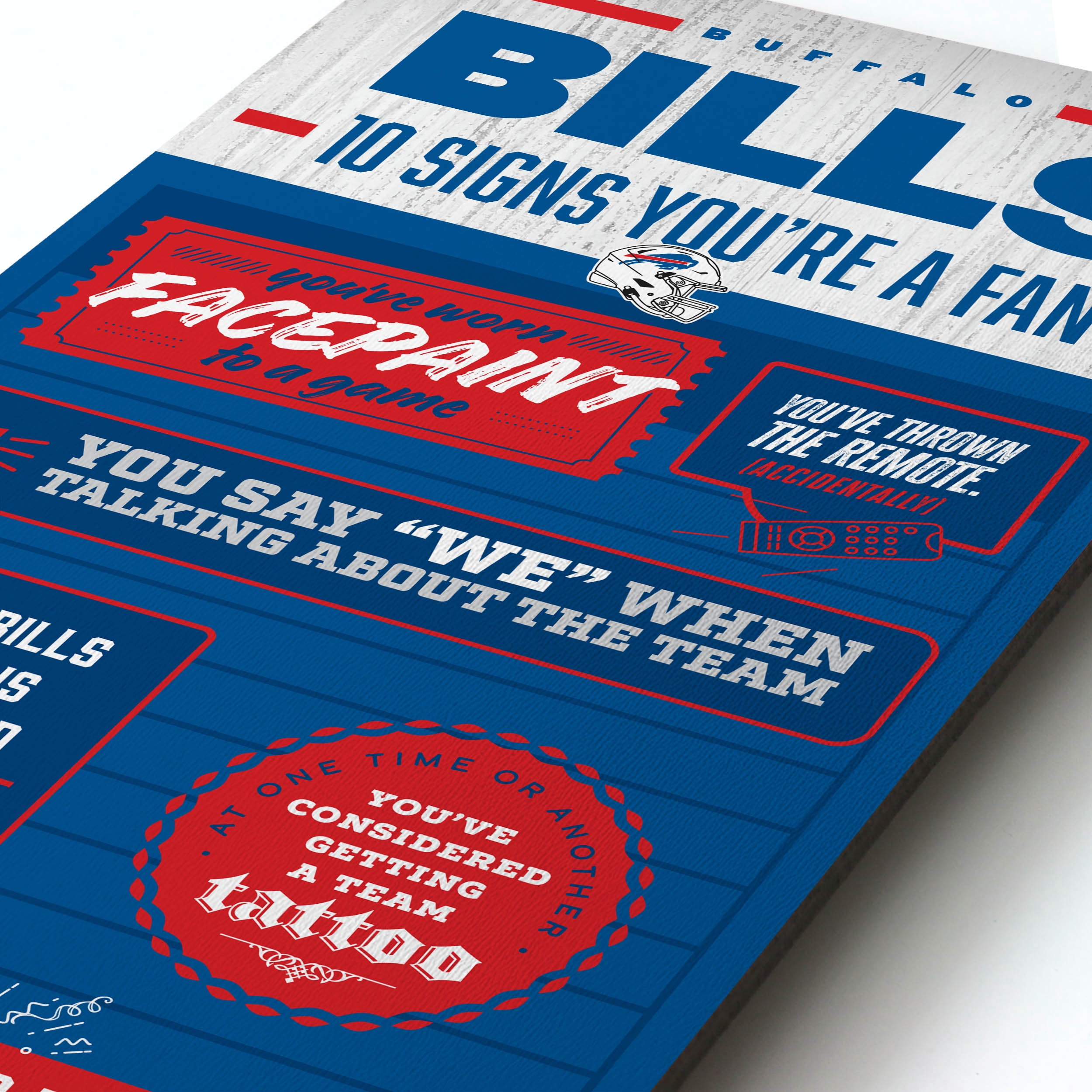 YouTheFan NFL Buffalo Bills 3D Top 10 Wall Art