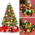 thumbnail image 2 of Luxtrada Christmas Decorations Lights, 9.8ft 20 Led Battery Christmas Lights Christmas Ball & Star Ornaments Lights for Xmas Tree Wreath Window Wall (Ball), 2 of 9