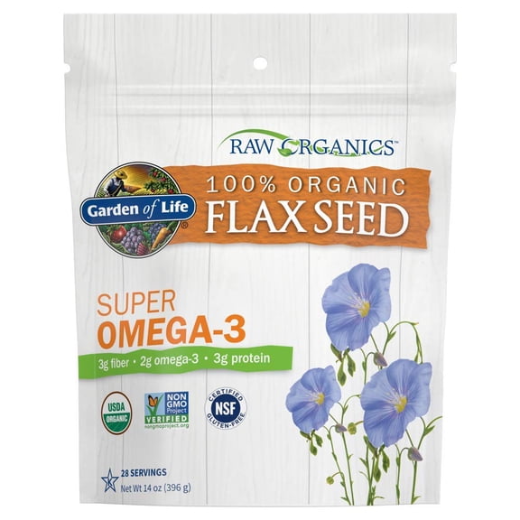 Garden of Life - Real Cold Milled Raw Organic Gluten-Free Golden Flax Seed - 14 oz.