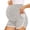 Grey, variant on Women's Over-the-Belly Maternity Shorts, Stretchy Cotton-Blend Pregnancy Activewear with Side Pockets, Contrast Trim Casual Lounge Shorts, Postpartum Recovery Yoga Shorts for All Trimesters