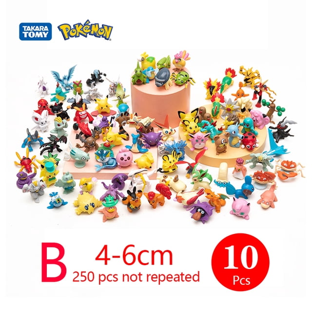Minifiguras de Pokémon, 144 de 2 a 3 cm/250 de 4 a 6 cm, modelos de anime de diferentes estilos, muñecos bonitos, Pikachu, Pokémon Go, regalos de cumpleaños para niños