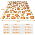 thumbnail image 4 of Harvest Season Autumn Throw Blanket Pumpkin Apple Farmhouse Yellowing Fallen Leaves Blanket Cozy Soft Lightweight Flannel Plush Blankets for Bed Couch Living Room Sofa Chair,50x60 Inch, 4 of 6