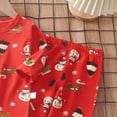 thumbnail image 4 of NOLDARES Toddler Baby Boy Outfits Set 2 Piece Long Sleeve T Shirt and Pull on Pants Graphic Print Fall Winter Clothes Casual Clothing(Watermelon Red,4-5 Y), 4 of 6