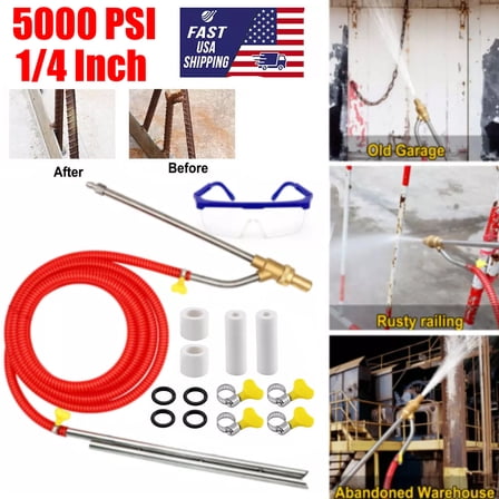 Pressure Washer Sandblasting Kit,Sand Blaster for Pressure Washer with Replaceme