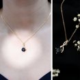 thumbnail image 3 of Rosec Jewels Natural Black Onyx Infinity Pendant Necklace with Moissanite (8 mm Cushion Cut Onyx, AAA Quality) - Ready to Gift, 14K Yellow Gold, 3 of 8