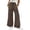 04#Blue, variant on Women's Loose Fit Acid Wash Wide Leg Pants Drawstring Elastic Waist Casual Trousers with Front Patch Pockets