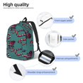 thumbnail image 3 of Honeii Snake And Rose Print Canvas Backpack for School & Outdoor,Laptop Excursion Backpack,Notebook School Bookbag For Men Women,for Work, Travel, and Everyday Use-Medium, 3 of 5