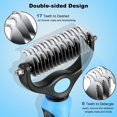 thumbnail image 3 of Dog and Cat Brush, Undercoat Grooming Comb, Undercoat Rake for Long-Haired Pets Removes Knots, Mats and Tangled HairDog and Cat Brush, Undercoat Grooming Comb, Undercoat Rake for Long-Haired Pets Remo, 3 of 5