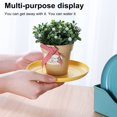 thumbnail image 4 of 8Pcs Lightweight Plastic Plates Unbreakable Reusable Dinner Plates Dishwasher Safe Colorful Plates for Kitchen Everyday Camping Plates-Yellow,Round, 4 of 8