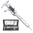 thumbnail image 1 of Calibrador digital Herramienta de medición con calibrador micrométrico electrónico de acero inoxidable con pantalla LCD grande Función de apagado automático Conversión de pulgadas y milímetros (6 pulg, 1 of 5