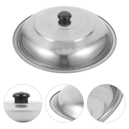 OFFIGAM Silver Stainless Steel Round Dome Lid for Pots Frying Pans and Skillets