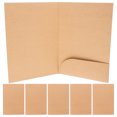 thumbnail image 4 of 10pcs A4 Carpeta de archivo simple Carpeta de papel Kraft Organizador de documentos de una sola ranura, 4 of 6