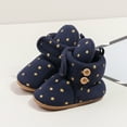 thumbnail image 2 of TAIAOJING Baby Girls Boys Star Print Booties Soft Non- Sole Winter Warm Cozy Toddler First Crib Shoes Cute Footwear 9-18 Months, 2 of 9
