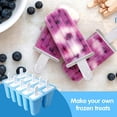 thumbnail image 4 of Moldes para helado, moldes para helado de 10 cavidades, moldes para paletas reutilizables para preparar sorbetes de helado para paletas (azul) JM, 4 of 5