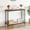 31" Rustic Brown, variant on Modern 31" Console Table, Narrow Entryway Table with Fluted Glass Shelf and Metal Frame, Slim Sofa Table Behind Couch for Living Room, Hallway, Foyer, Gold