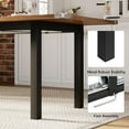thumbnail image 6 of iPormis 63" Extendable Dining Table for 4-8, Square Wooden Dining Room Table with Metal Base, Modern Extendable Table for  Small Kitchens, Dining Office Areas, Walnut, 6 of 7