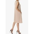 thumbnail image 4 of TheMoogan Women's PLUS Basic Sleeveless Crew Neck Knee Length A-Line Jersey Pocket Swing Dress, 4 of 6