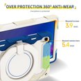 thumbnail image 3 of FJLBDE Case for Lenovo Tab P11/Tab P11 Plus 11 inch with 360 Kickstand, Shoulder Strap Carrying Protective Cover, Multicolor Blue, 3 of 6