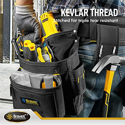 Bravex Tool Belt Suspenders, Tool Vest Pro Ultra 20 Bags Y-Style