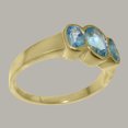 thumbnail image 3 of LBG British Made 10k Yellow Gold Natural Blue Topaz Womens Statement Ring - 33 size options - Size 9.25, 3 of 6