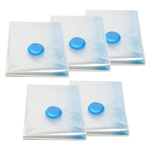 Juego de bolsas de compresión al vacío para edredón de ropa gruesa transparente, 5 uds., bolsa de almacenamiento móvil Wmkox8yii qwyer568