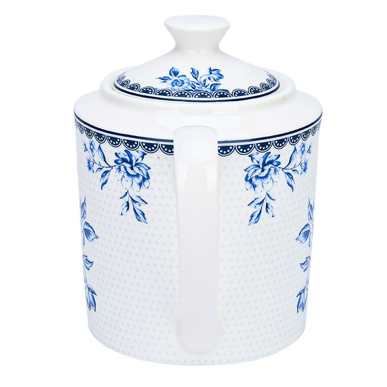 Instant Boiling Tea Water Blue White China Hot Water Pot Pictcher Old XH