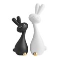 thumbnail image 2 of 2 estatuas de conejo para escritorio, adorno de escritorio, escultura de conejo, figura para estantería, escritorio, mueble de TV, 2 of 6