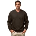thumbnail image 7 of Mens Sweatshirts Fashion Long Sleeve V-Neck Pullover Fall Winter Casual Ribbed Cuffs Solid Color Sweatshirt for Daily Wear Army Green L, 7 of 7