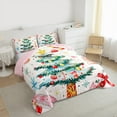 thumbnail image 3 of jejeloiu Chic Christmas Tree Full Size Comforter Sets,Colorful Xmas Ball Bedding Comforter Set,Rainbow Snowflake Bedding Sets For Girls,Microfiber Bedroom Decor Reversible,3pcs, 3 of 8