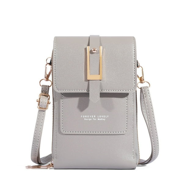 Baúles de almacenamiento, organizadores de armario y almacenamiento, bolsos para teléfono con pantalla táctil para mujer, mini bolsos cruzados de cuero para teléfono móvil, bolso de hombro, billetera