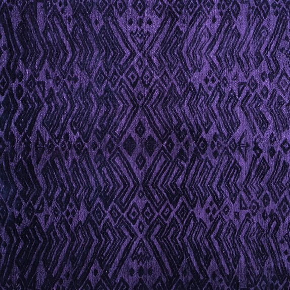 Ahgly Company Indoor Square Abstract Purple Modern Area Rugs, 4' Square