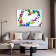 thumbnail image 5 of A Radiant Heart-shaped Pattern Of Multicolored Stars   Canvas Poster Bedroom Decor Sports Landscape Office Room Decor Gift,Frame-style,16x24inch(40x60cm), 5 of 8